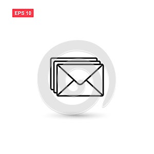 Mails icon vector design isolated 2