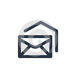 mails icon vector from email ui concept. Thin line illustration of mails editable stroke. mails linear sign for use on web and