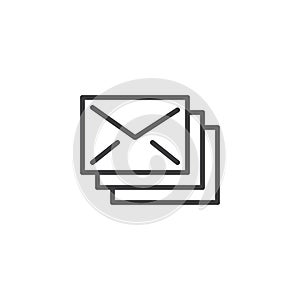 Mails outline icon