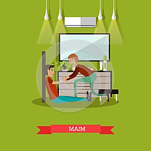 Maim concept vector illustration in flat style