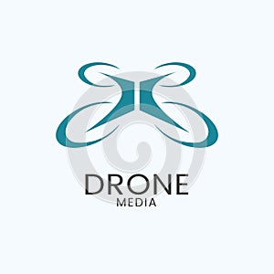 Drone Logo Fly High Concept Brand Identity Drone Company