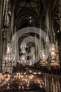 Main Aisle Of The Basilica Stephansdom In The Inner City Of Vienna In Austria