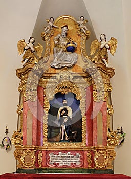 Main altar in chapel of Saint Roch, Zagreb