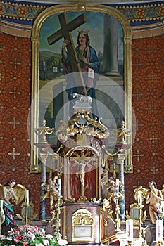 Main altar in the church of Helena in Zabok, Croatia