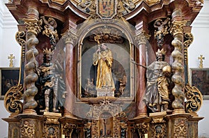 Main altar in the church Leonard of Noblac in Kotari, Croatia