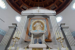 Main altar in the Church of the Sacred Heart of Jesus, Salata in Zagreb
