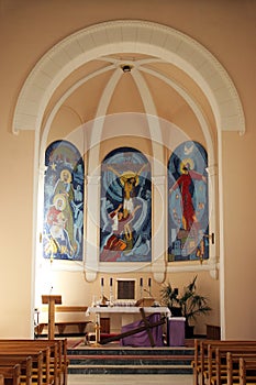 Main altar in the church of Saint Anthony of Padua in Podvinje, Slavonski Brod, Croatia photo