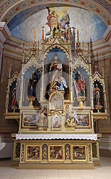 Main altar in the church of Saint Matthew in Stitar, Croatia