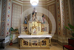 Main altar in the church of Saint Matthew in Stitar, Croatia