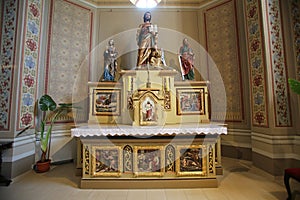 Main altar in the church of Saint Matthew in Stitar, Croatia photo