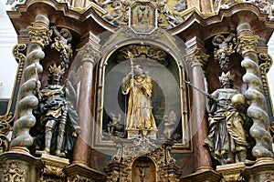 Main altar in the church of St Leonard of Noblac in Kotari, Croatia