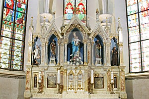 Main altar in Holy Trinity Church in Donja Stubica, Croatia photo
