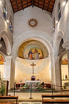 The main altar in the main hall of the Saint Josephs Church is located on the territory of Church of the Annunciation in the