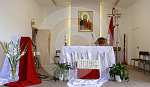 The main altar - the Polish parish of Trowbridge