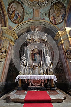 Main altar in the Saint John the Baptist church in Zagreb
