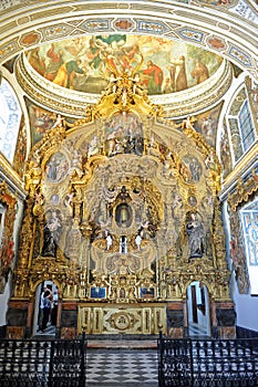 Main altarpiece of the Domestic Chapel. Church of San Luis in Seville, Spain photo