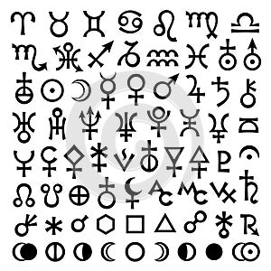 Main Astrological Signs and Symbols (big main set) II