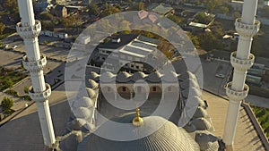 The main attraction of Bishkek. The courtyard and roof of the Imam Al Sarakhsi Central Mosque