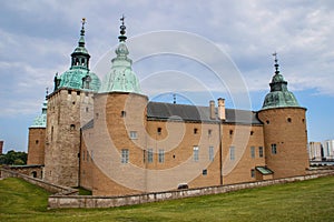 The main attraction of the city is the medieval stone Kalmar Fortress with tourists. In the province of Smaland in Sweden. one of