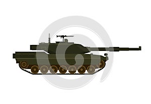 Main battle tank illustration isolated with white background