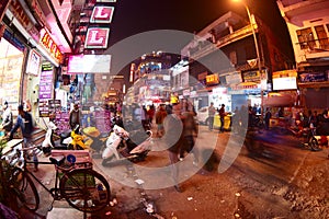 Main Bazaar Road at night