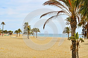 main beach of Carboneras in the Cabo de Gata-Nijar Natural Park, in Spain