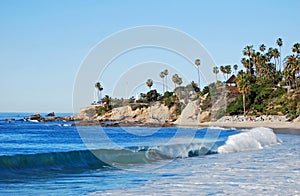 Main Beach and Heisler Park at Laguna Beach, California .