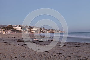 Main Beach at sunset in Laguna Beach