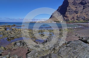 Main beach of the Valle Gran Rey, La Gomera island.