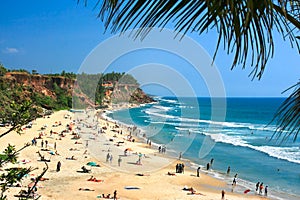 Main beach in Varkala, Kerala photo