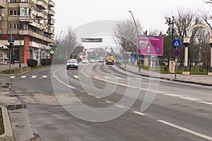 Light traffic on 1 Decembrie 1918 boulevard