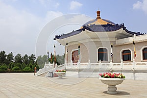 The main building of genghis khan mausoleum, adobe rgb