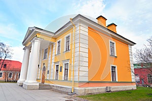 The main building of the guardhouse in Peter and Paul Fortress.