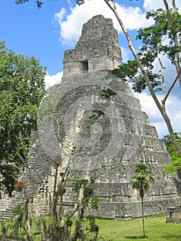 Main building of old maya ruin