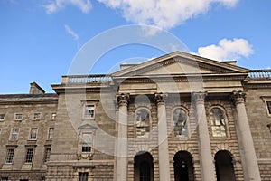 Main building of Trinity College in Dublin - Ireland elite educational university - Ireland tourism