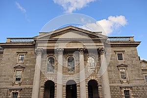 Main building of Trinity College in Dublin - Ireland elite educational university - Ireland tourism