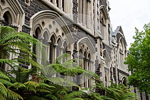 Main building of University of Otago in Dunedin, New Zealand