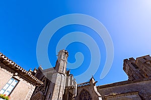 Main cathedral of medieval Carcassonne town
