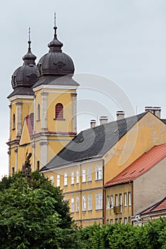 The main Catholic cathedral of the city of Trencin in Slovakia