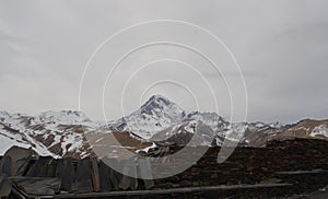 The main Caucasian ridge of Kazbegi is exceptionally picturesque