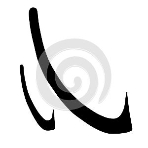 Main Chinese hieroglyphs calligraphy graphic symbol colored element the HOOK