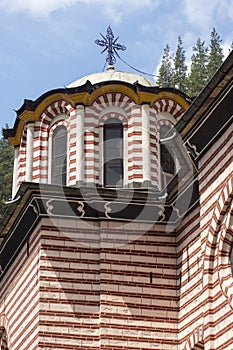 Main church building at Rila Monastery, Rila, Bulgaria