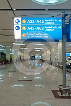 Main Concourse in the Passenger Terminal of an International Air photo