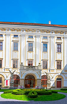 Main courtyard of the archbishopÂ´s palace in Kromeriz, Czech republic....IMAGE