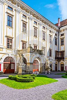 Main courtyard of the archbishopÂ´s palace in Kromeriz, Czech republic....IMAGE