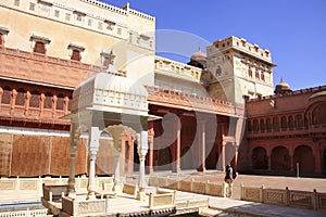 Main courtyard of Junagarh fort, Bikaner, India