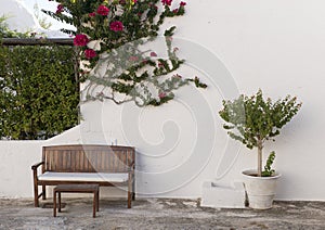 Main courtyard wall in Masseria Torre Coccaro