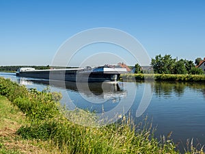 Main Danube Canal with container ship