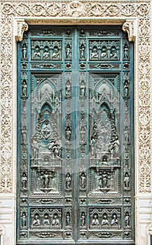 Main Door of Cathedral of Santa Maria del Fiore or Cattedrale di Santa Maria del Fiore photo