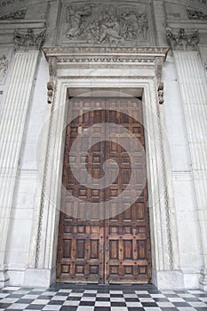 Main Door and Entrance of St Pauls Cathedral; London